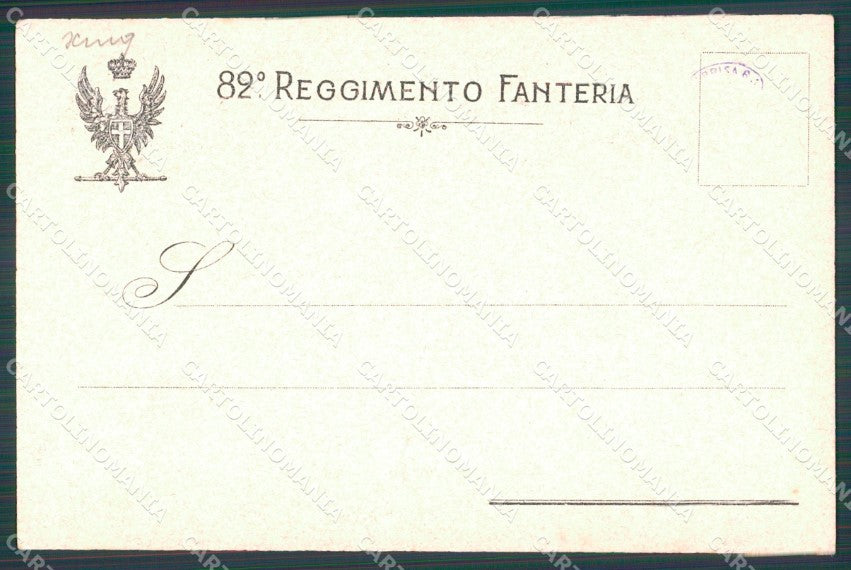 Militari 82º Reggimento Fanteria Programma Musicale cartolina XF5537 – retro