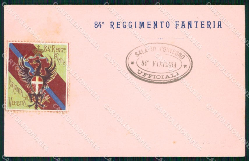 Militari Reggimentali 84º Reggimento Fanteria Brigata Venezia cartolina XF5560 – fronte