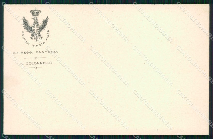 Militari Reggimentali 84º Reggimento Fanteria cartolina XF5564 – fronte