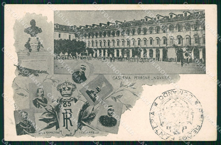 Militari 85º Reggimento Fanteria Caserma Perrone Novara cartolina XF5569 – fronte