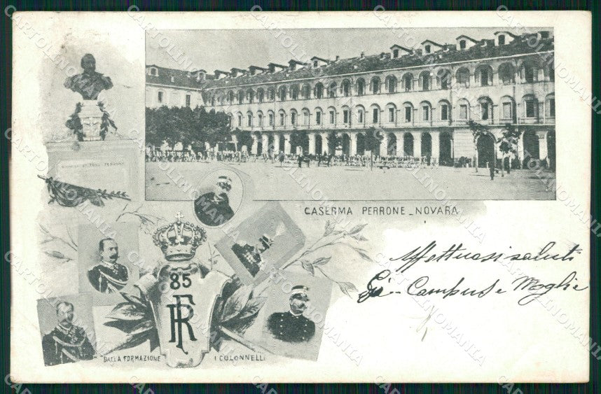 Militari 85º Reggimento Fanteria Caserma Perrone Novara cartolina XF5570 – fronte
