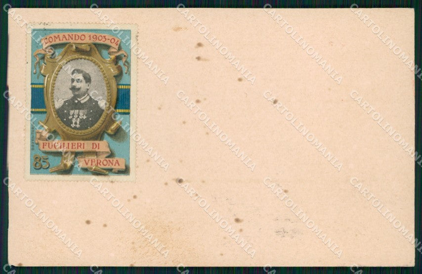 Militari 85º Reggimento Fanteria Fucilieri di Verona cartolina XF5574 – fronte