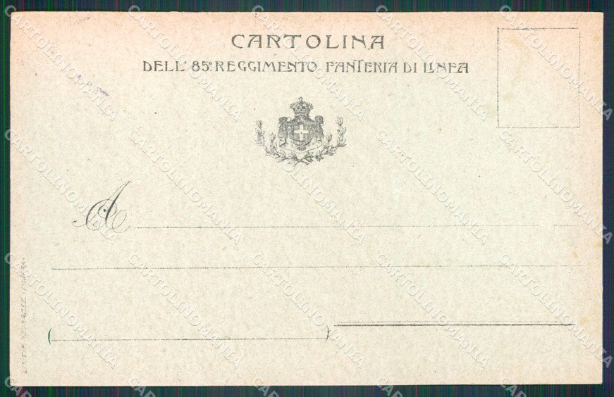 Militari 85º Reggimento Fanteria Fucilieri di Verona cartolina XF5575 – retro