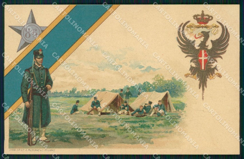 Militari Reggimentali 86º Reggimento Fanteria cartolina XF5597 – fronte