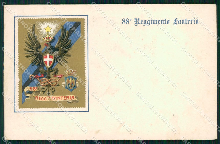 Militari Reggimentali 88º Reggimento Fanteria cartolina XF5614 – fronte