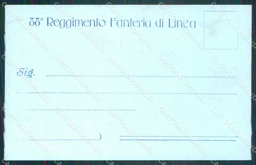 Militari Reggimentali 88º Reggimento Fanteria di Linea cartolina XF5625 – retro