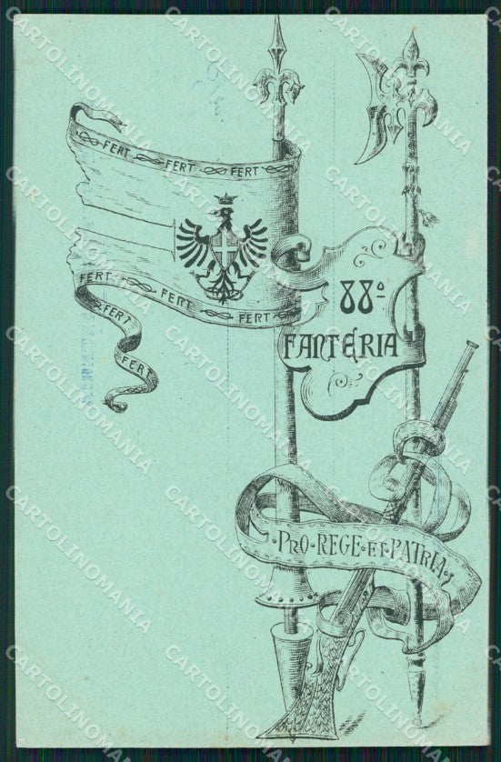 Militari Reggimentali 88º Reggimento Fanteria cartolina XF5628 – fronte
