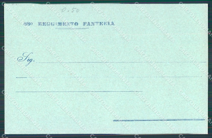 Militari Reggimentali 88º Reggimento Fanteria cartolina XF5628 – retro