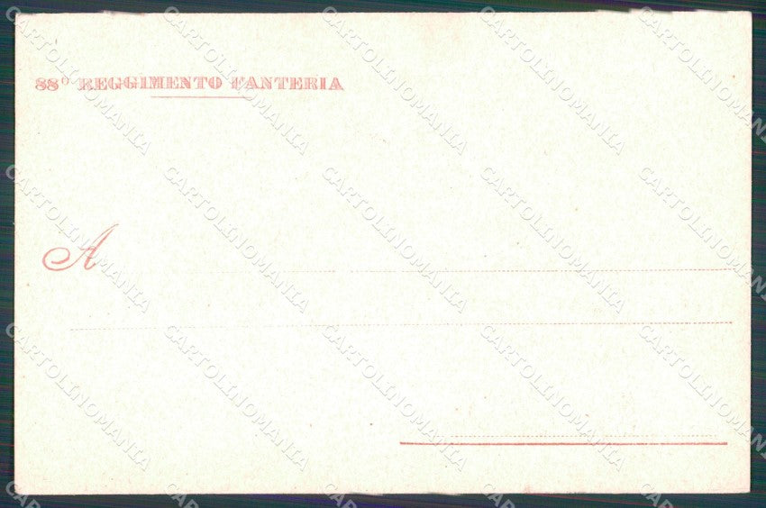 Militari Reggimentali 88º Reggimento Fanteria cartolina XF5636 – retro
