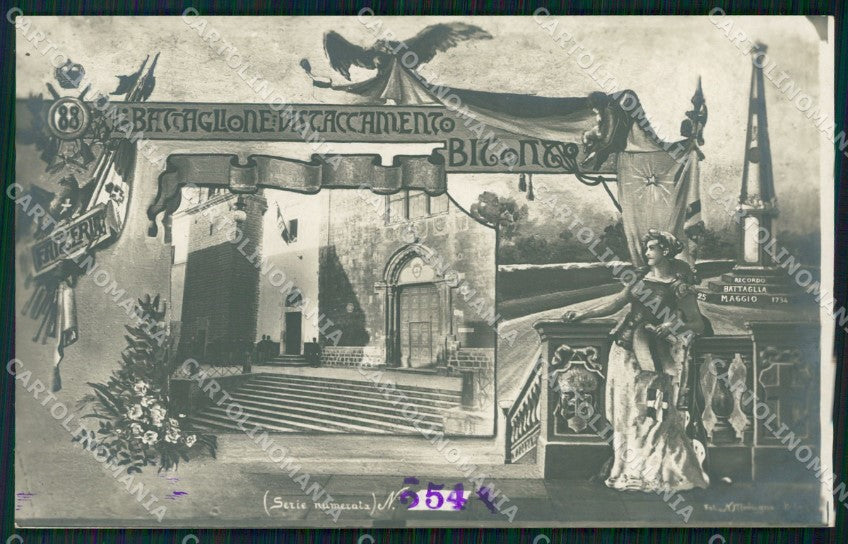 Militari 88º Reggimento Fanteria Caserma Bitonto serie 554 Foto cartolina XF5638 – fronte
