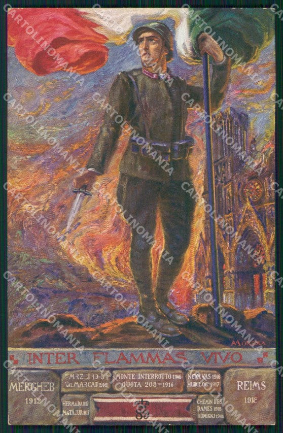 Militari Reggimentali 89º Reggimento Fanteria Reims PIEGHINA cartolina XF5641 – fronte