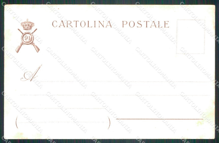 Militari Reggimentali 91º Reggimento Fanteria cartolina XF5660 – retro