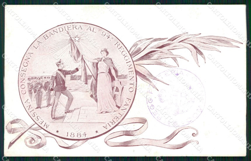 Militari Reggimentali 94º Reggimento Fanteria cartolina XF5710 – fronte