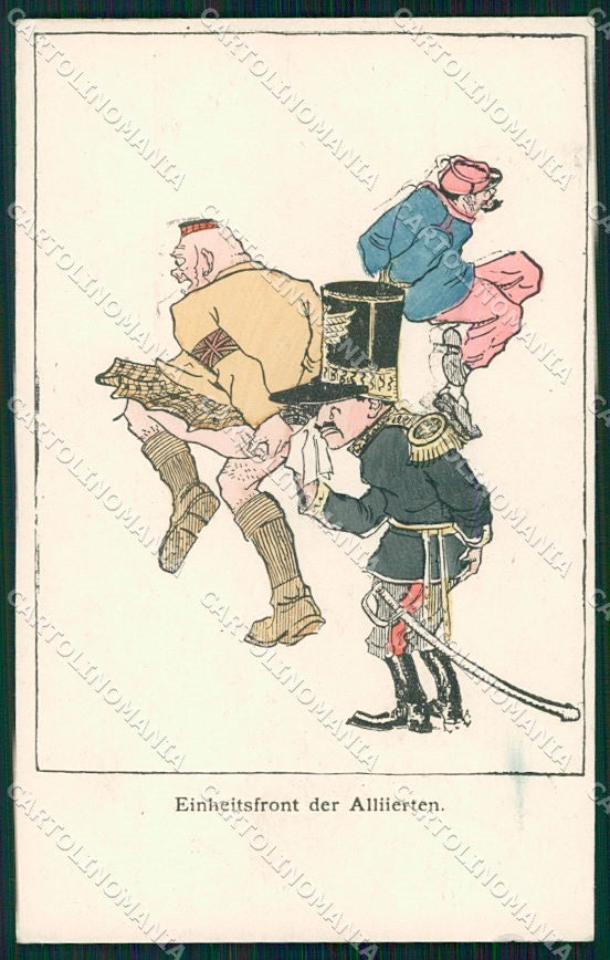 WW1 WWI Austrian Propaganda Anti British cartolina XF6245 – fronte