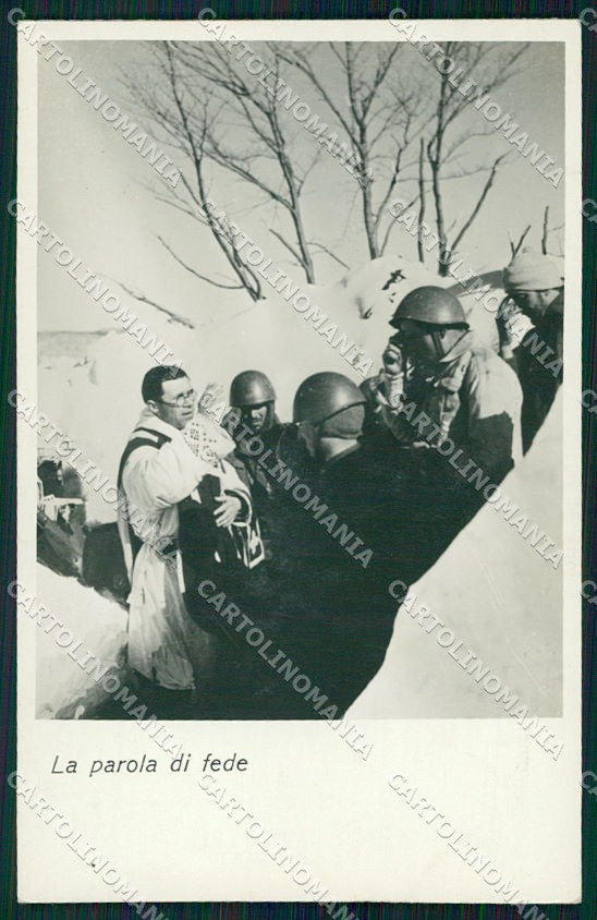 WW2 WWII Militari Cappelano Foto cartolina XF6262 – fronte