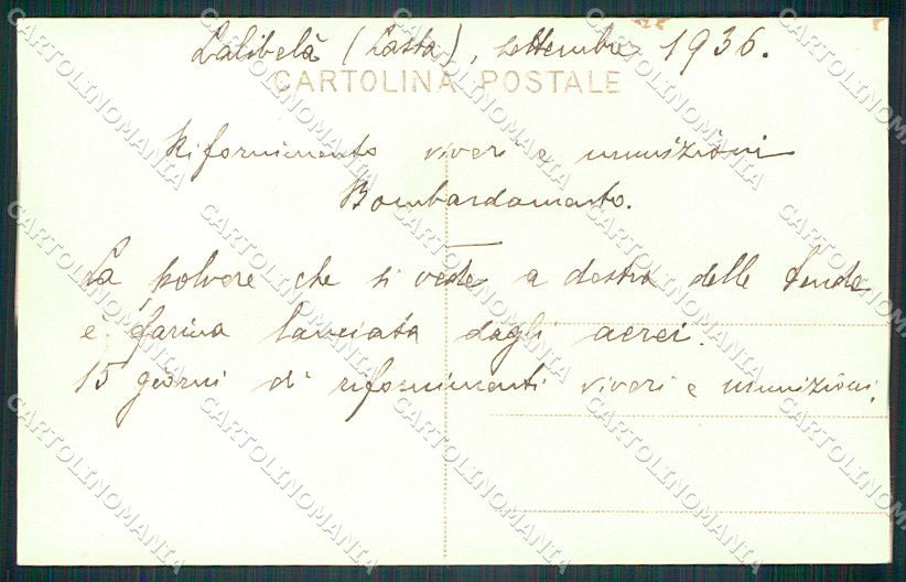 Militari Etiopia Aviazione Occupazione Italiana Lalibela Foto cartolina XF6296 – retro