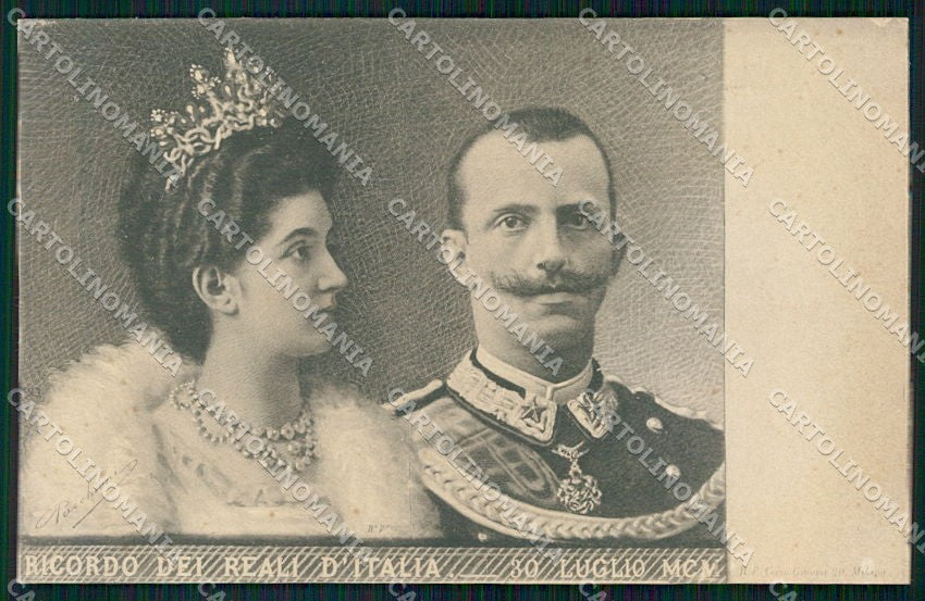 Reali Royalty Savoia Vittorio Emanuele III Regina Elena cartolina XF6338 – fronte