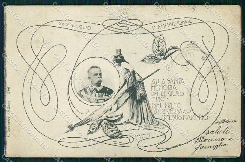 Reali Royalty Savoia Umberto I cartolina XF6369 – fronte