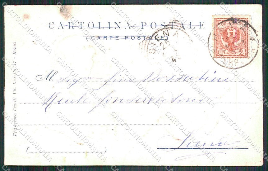 Reali Royalty Savoia Vittorio Emanuele III Loubet Tricolore cartolina XF6372 – retro