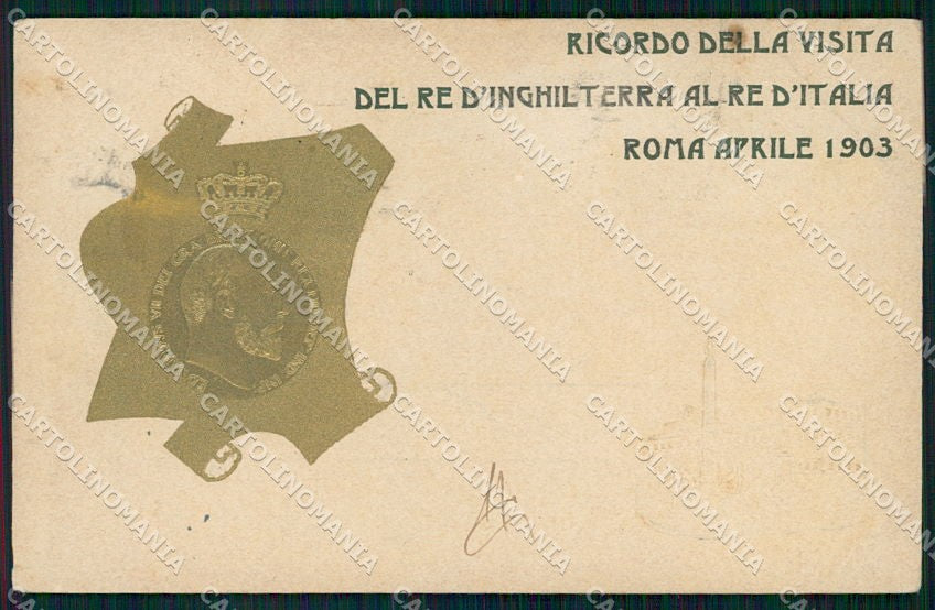 Reali Royalty Savoia Edward VII Roma Rilievo cartolina XF6386 – fronte