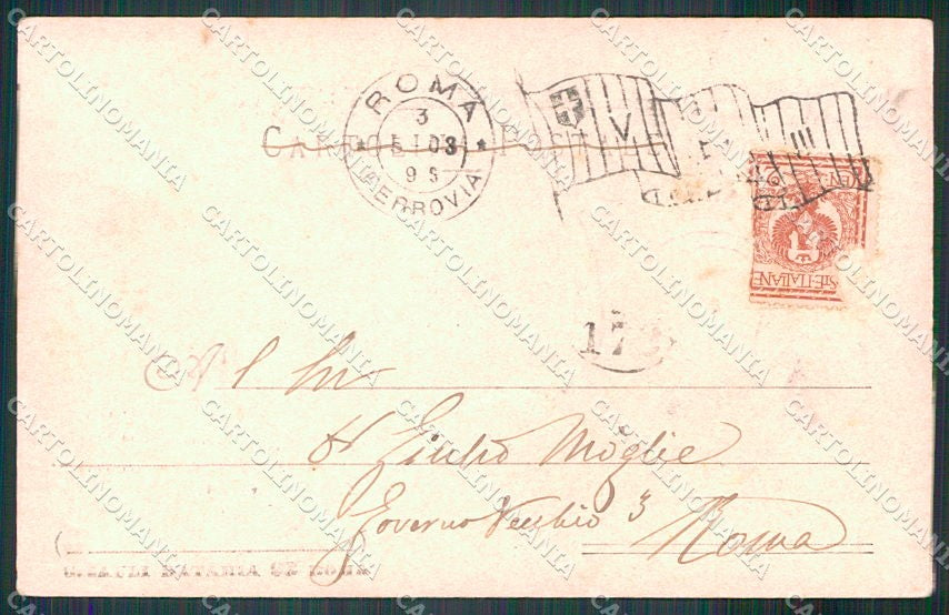 Reali Royalty Savoia Edward VII Roma Rilievo cartolina XF6386 – retro