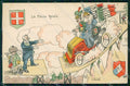 Reali Royalty Savoia Vittorio Emanuele III Loubet San Gottardo cartolina XF6407 – fronte