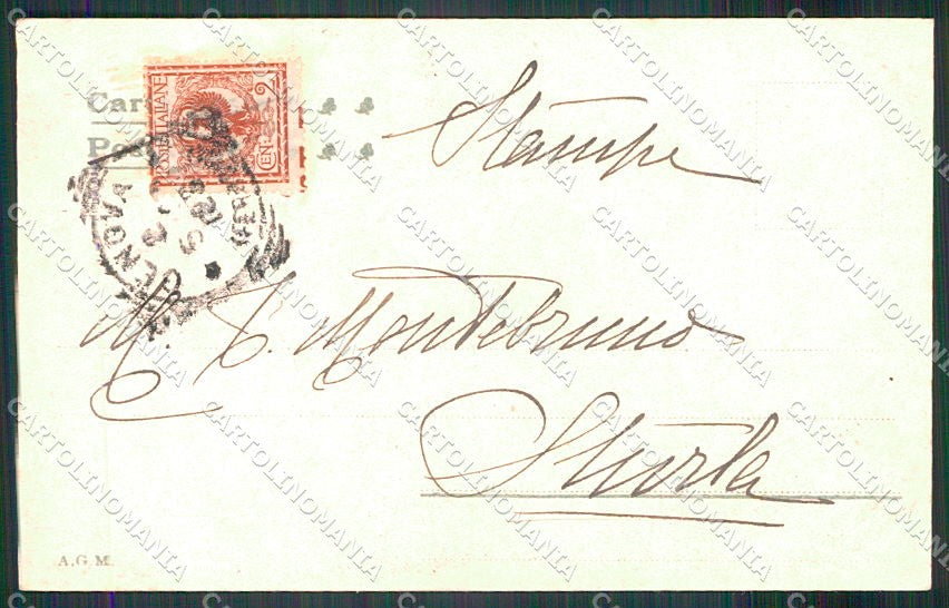 Reali Royalty Savoia Vittorio Emanuele III Loubet Tricolore cartolina XF6441 – retro