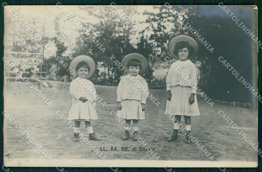 Reali Royalty Savoia Iolanda Mafalda Umberto II Foto cartolina XF6456 – fronte