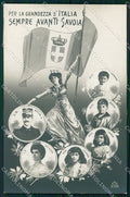 WW1 WWI Propaganda Savoia Famiglia Reale Tricolore Foto cartolina XF6522 – fronte