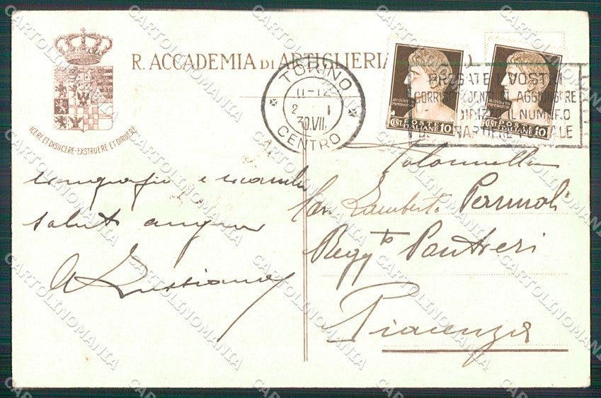 Militari Accademia di Artiglieria Genio Allievo 1816 1818 cartolina XF6538 – retro