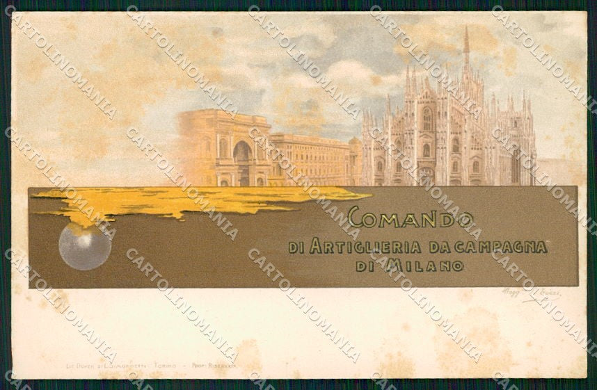 Militari Reggimentali Comando Artiglieria da Campagna di Milano cartolina XF6547 – fronte