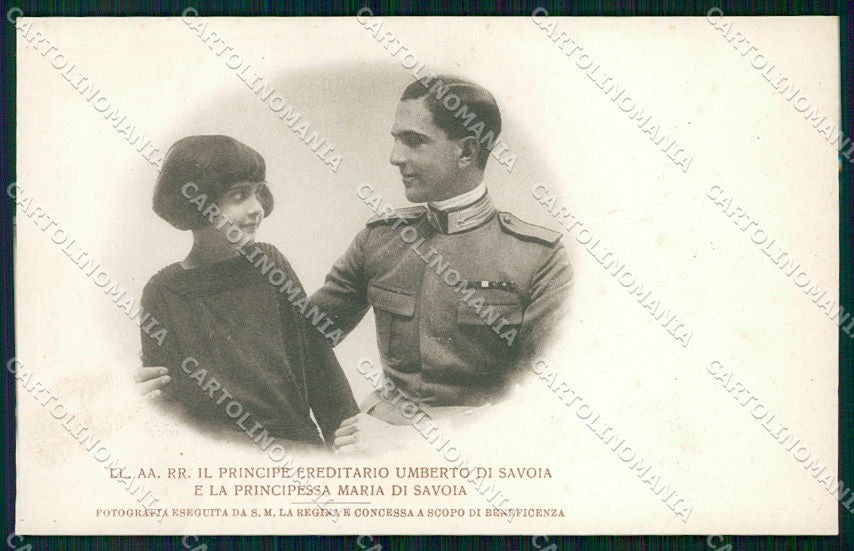 Reali Royalty Savoia Umberto II Principessa Maria cartolina XF6552 – fronte