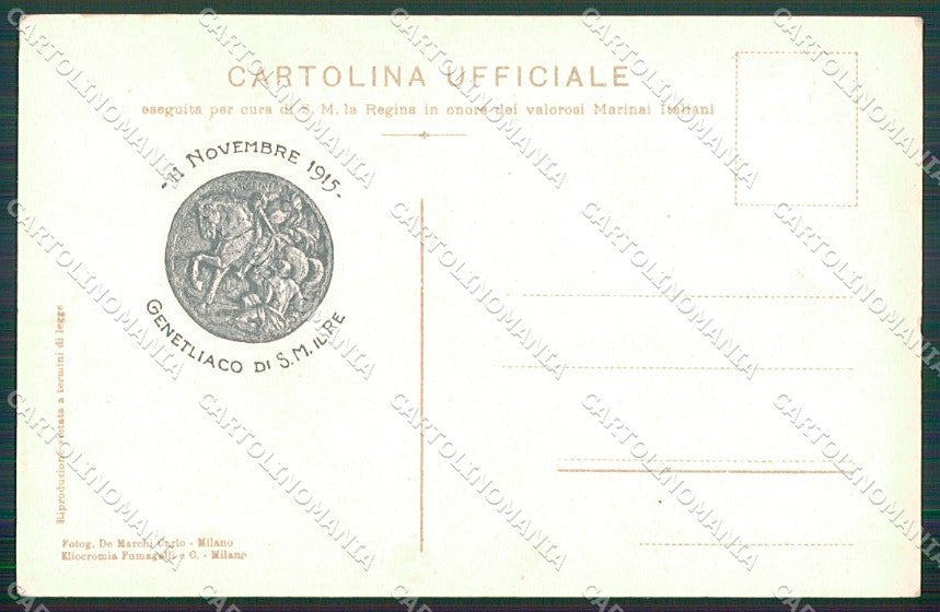 WW1 WWI Propaganda Savoia Tricolore Famiglia Reale cartolina XF6556 – retro