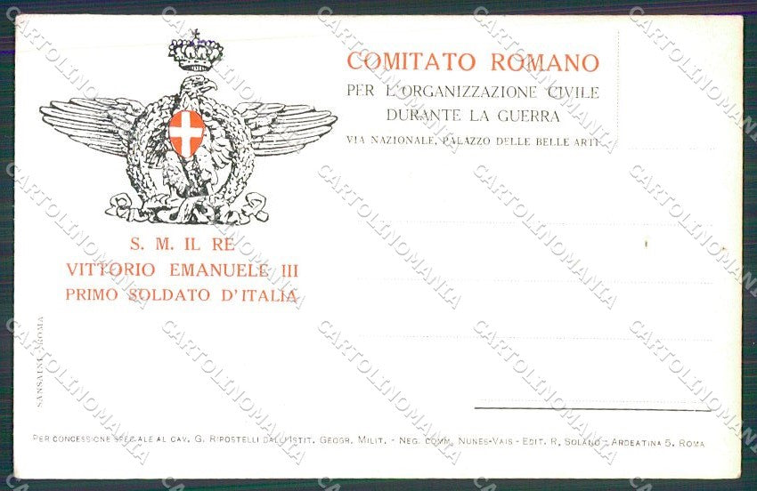 Reali Royalty Savoia Vittorio Emanuele III Roma FORO cartolina XF6565 – retro