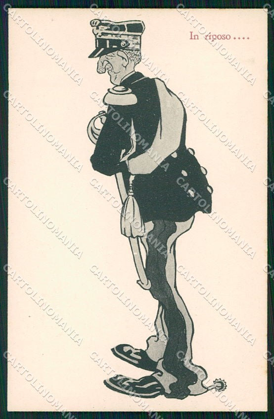Militari Umoristica Divisa Uniforme cartolina XF6593 – fronte