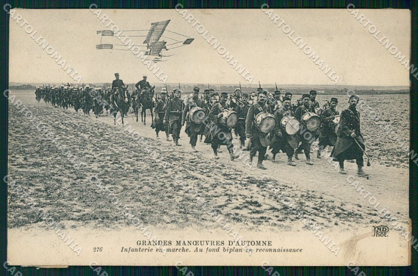 Aviazione Militaire Grandes Manoeuvres d'Automne France ABRASA cartolina XF6600 – fronte
