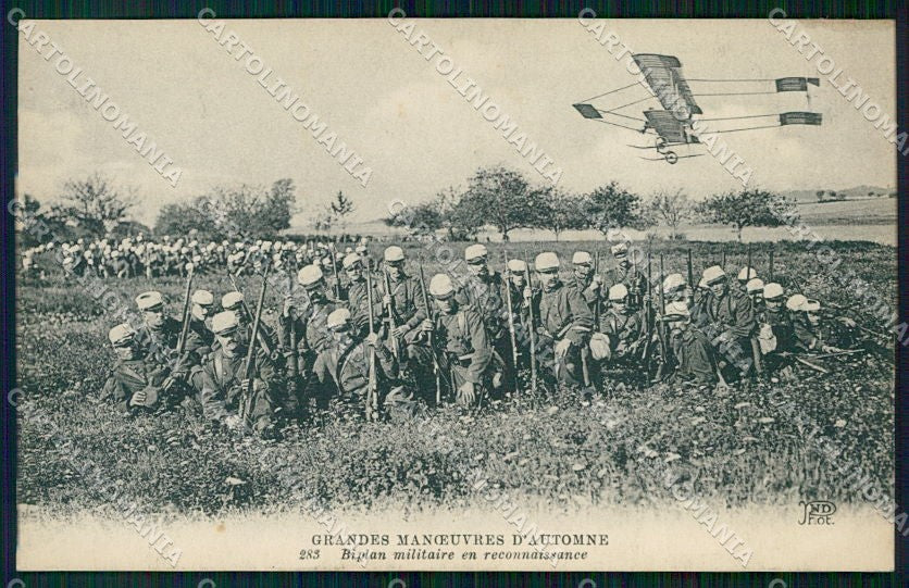 Aviazione Militaire Grandes Manoeuvres d'Automne France ABRASA cartolina XF6602 – fronte