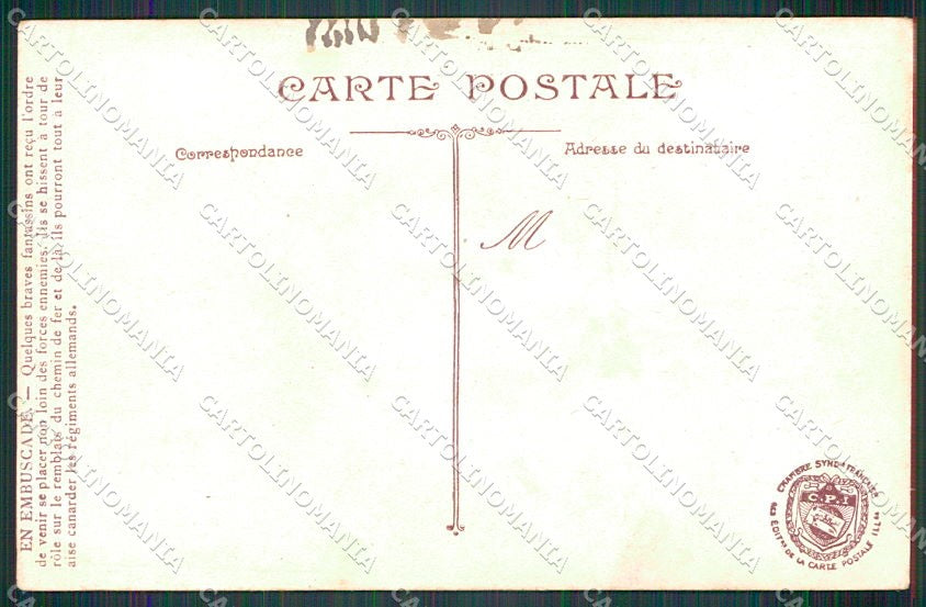 WW1 WWI Militari Propaganda Embuscade Serie L.V.C. cartolina XF6614 – retro