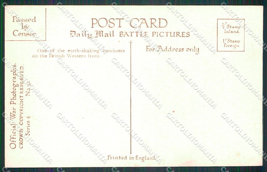 WW1 WWI Militari Propaganda Daily Mail Serie 4 No. 32 cartolina XF6623 – retro