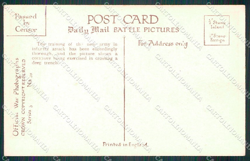 WW1 WWI Militari Propaganda Daily Mail Serie 5 No. 39 cartolina XF6633 – retro