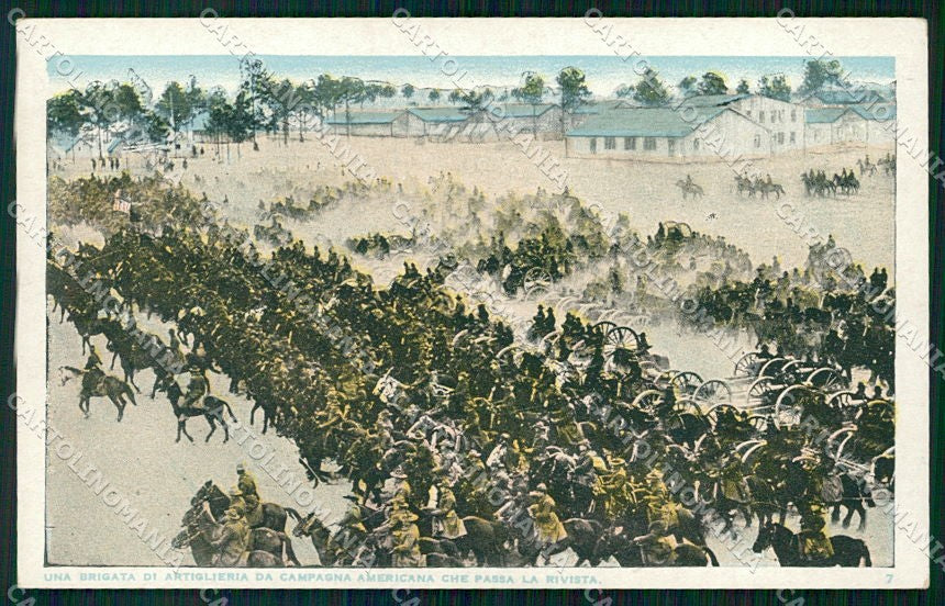 WW1 WWI Militari Propaganda USA Artiglieria da Campagna cartolina XF6643 – fronte