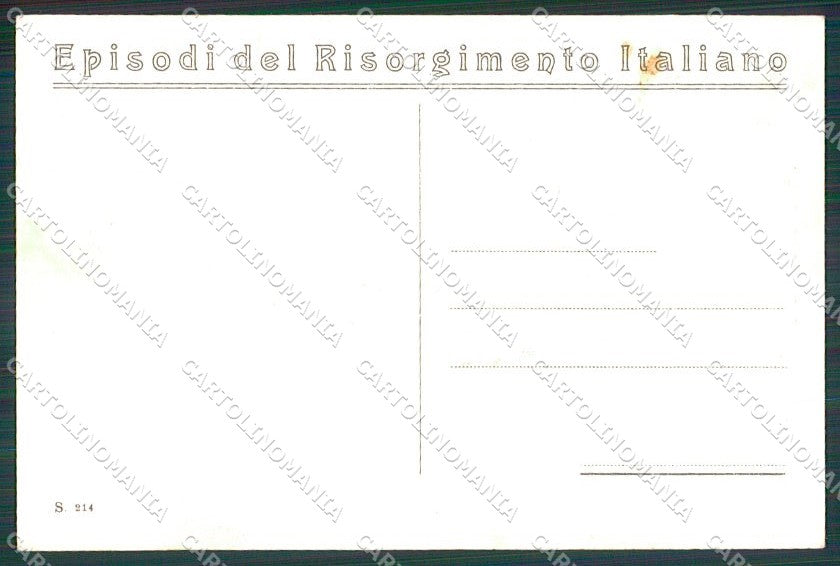 Militari Risorgimento Italiano cartolina XF6650 – retro