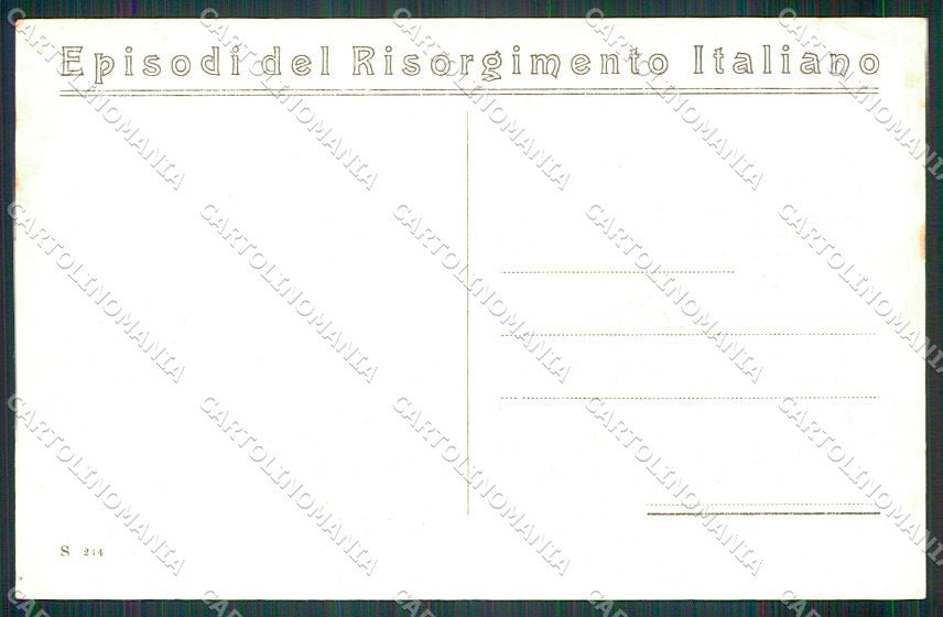 Militari Risorgimento Italiano cartolina XF6654 – retro