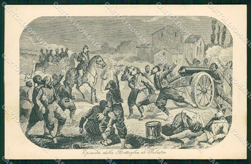 Militari Risorgimento Italiano Battaglia di Palestro cartolina XF6656 – fronte