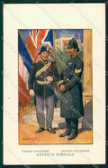 WW1 WWI Propaganda British Policeman French Gendarme cartolina XF6700 – fronte