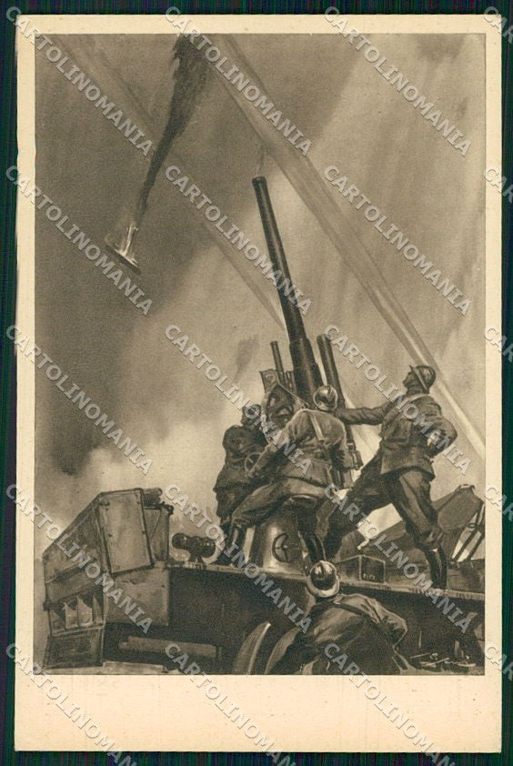 Militari 2º Reggimento Artiglieria Controaerei Autocampale cartolina XF6716 – fronte