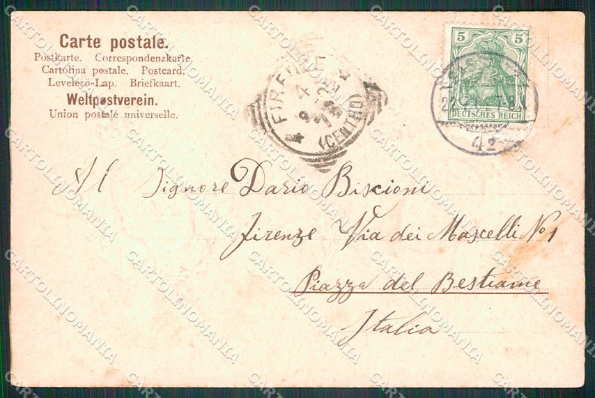 Royalty Reali Savoia Wilhelm II Kaiser Berlin 1902 PIEGHINE cartolina XF6726 – retro