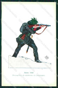 Militari X Reggimento Bersaglieri Uniforme Mona cartolina XF6745 – fronte