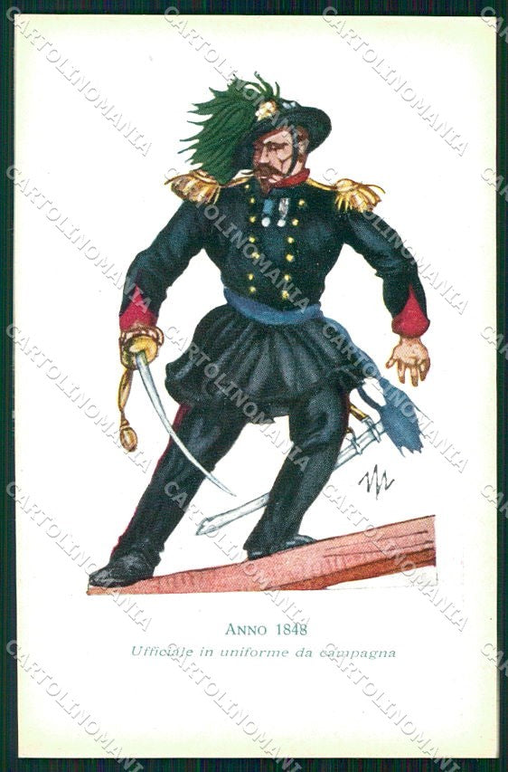 Militari X Reggimento Bersaglieri Uniforme Mona cartolina XF6746 – fronte