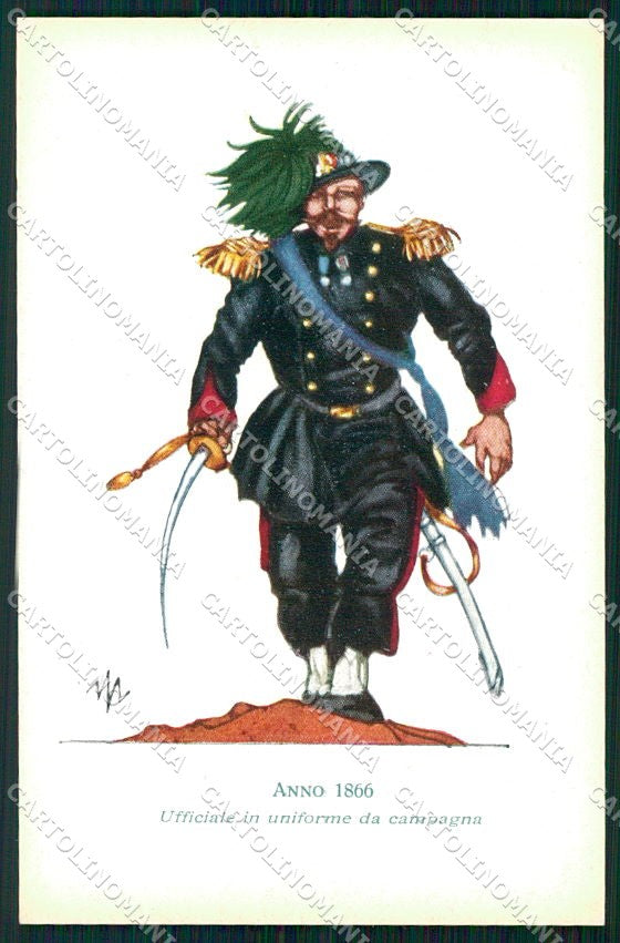 Militari X Reggimento Bersaglieri Uniforme Mona cartolina XF6749 – fronte